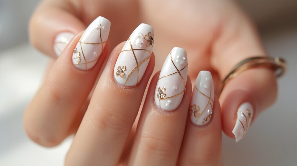 Cute white nails design trends 2025